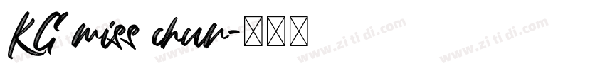KG miss chun字体转换